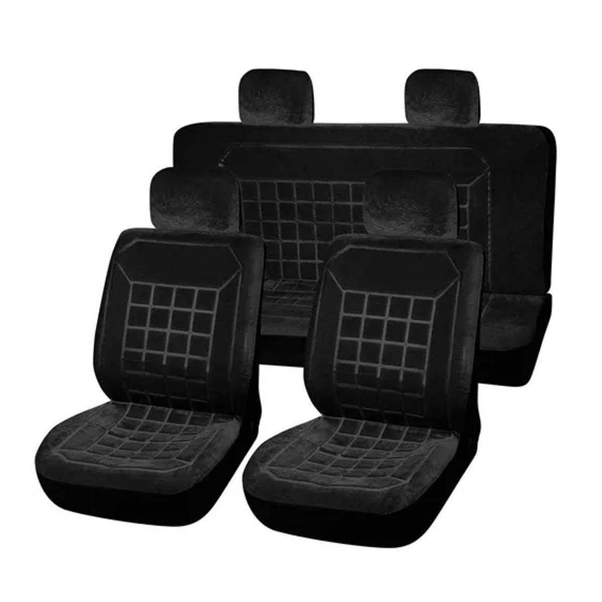 Funda Cubre Asientos Pana Universal Negra » Boutique del Automovil